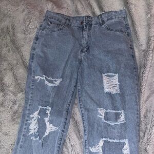 baggy ripped jeans